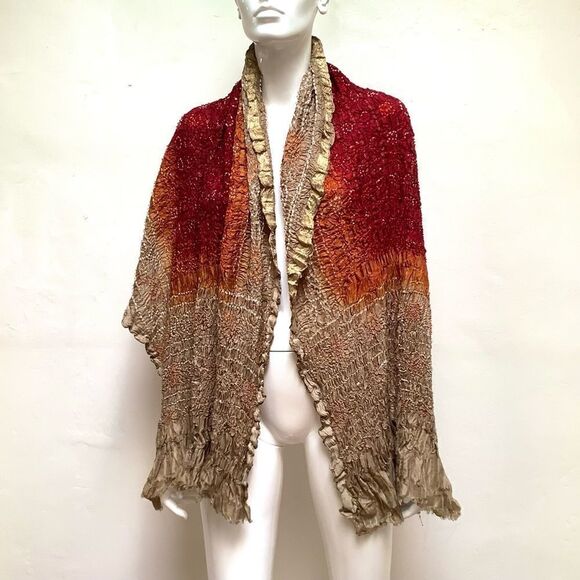 Crinkle Scarf Neutral Colors - Picture 2 of 6